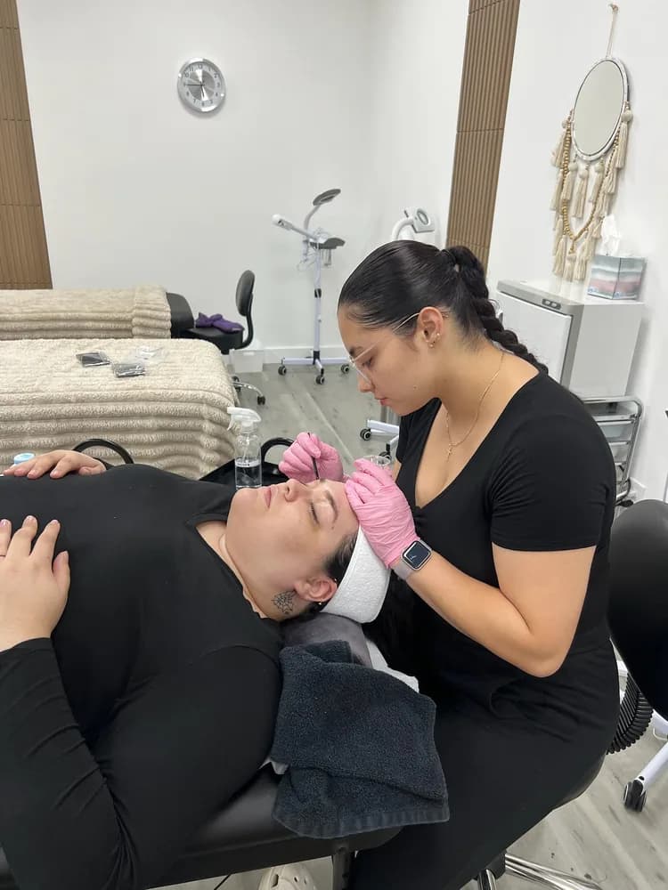 Brow work in the Permanent Makeup course